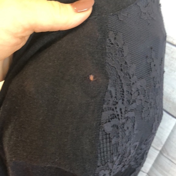 Lafayette 148 Open Cardigan Sweater Lace Back NWT Navy Size Small - Picture 13 of 13